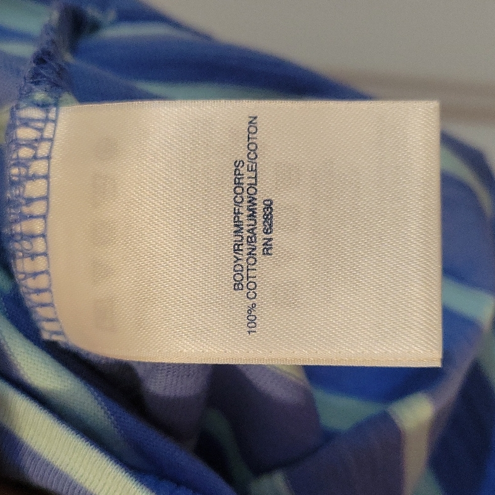 Lands end blue striped tee shirt large - Picture 4 of 5